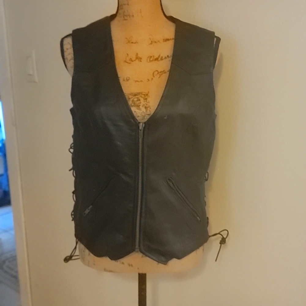 Leather vest